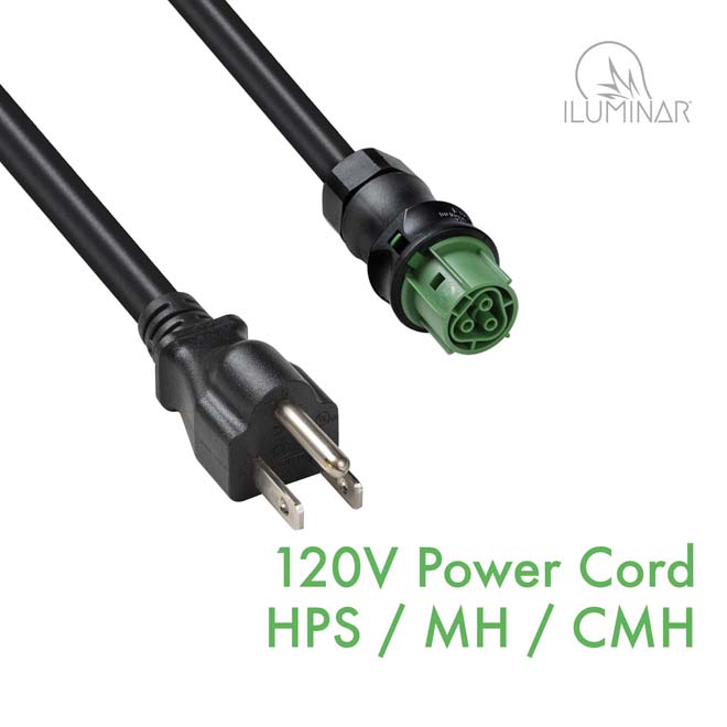 120V HID Power Cord - HPS / MH / CMH (Wieland) 