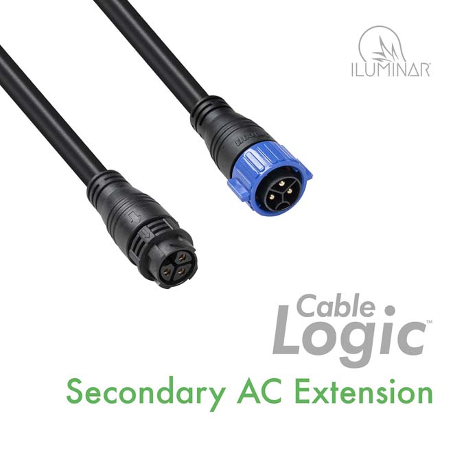 Secondary AC Extension Cables 6ft 10A - 480V - Cable Logic