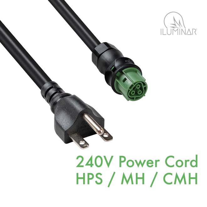 240V HID Power Cord - HPS / CMH (Wieland) 