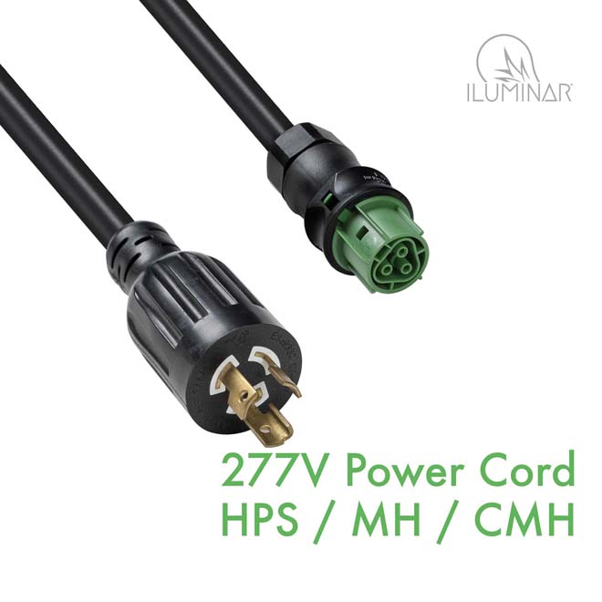 277V HID Power Cord - HPS / CMH (Wieland)
